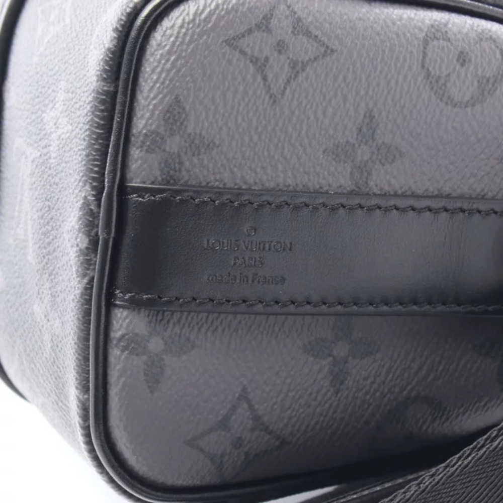 Louis Vuitton Handbag Leather Black Monogram Eclipse Bandoulire Canvas Keepall - Picture 4 of 5